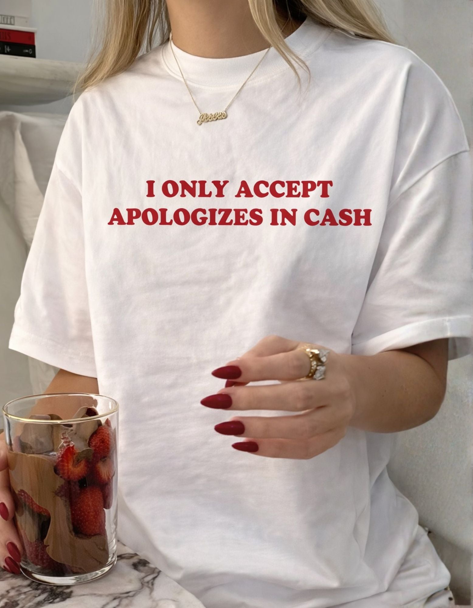 Savage Quote Oversized Tee